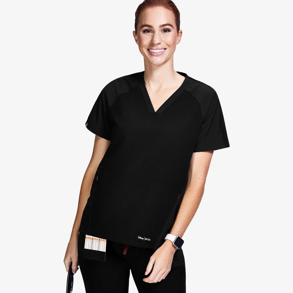 FIGS x Disney Black Scrub Top